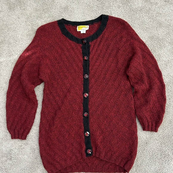 Vtg‎ Artesanias Pachamama Hand Made 100% Alpaca Wool Cardigan Womans - Picture 1 of 9
